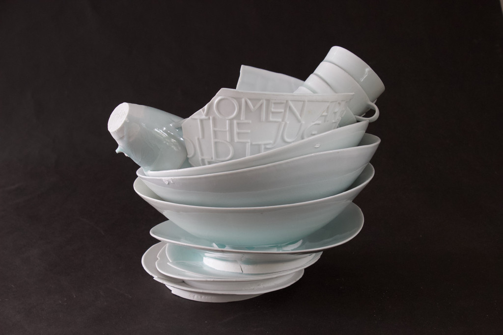 Stack of waster porcelain